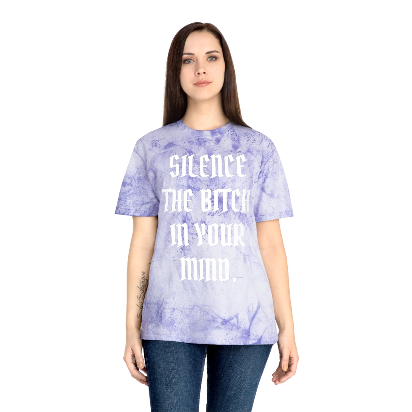 Silence the B**** in Your Mind — Acid Wash Tee