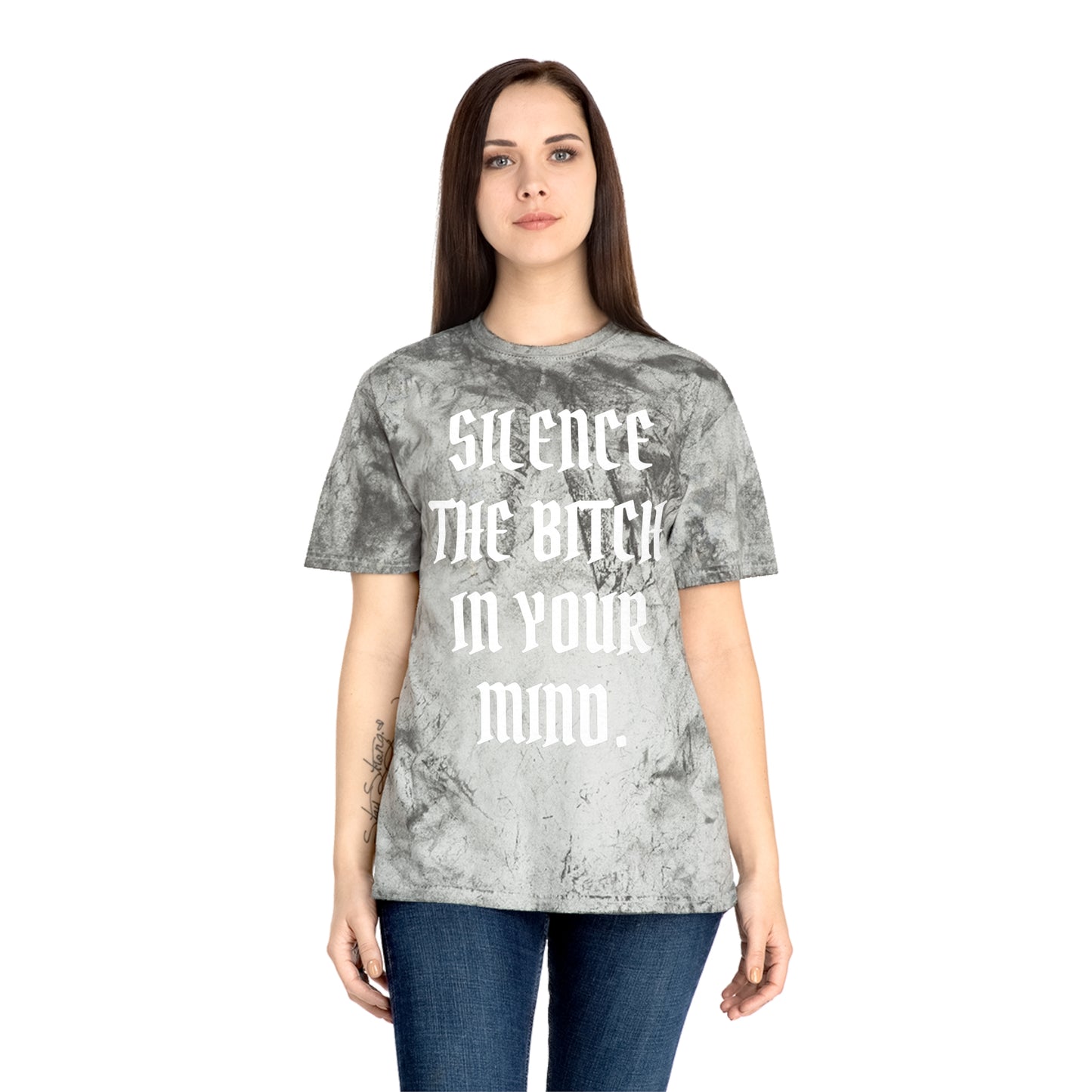 Silence the B**** in Your Mind — Acid Wash Tee