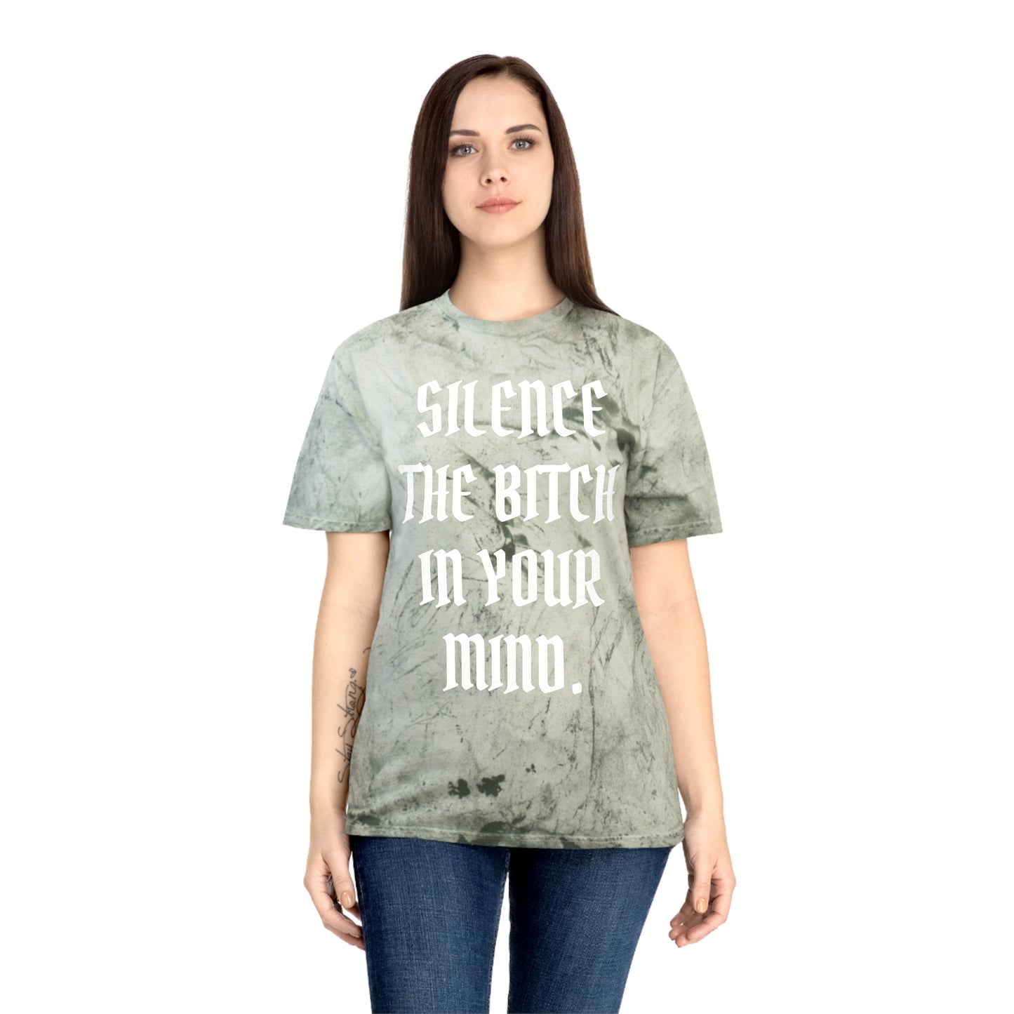 Silence the B**** in Your Mind — Acid Wash Tee